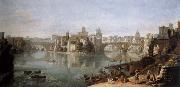 Gaspar Van Wittel the lsland in the tiber oil painting on canvas